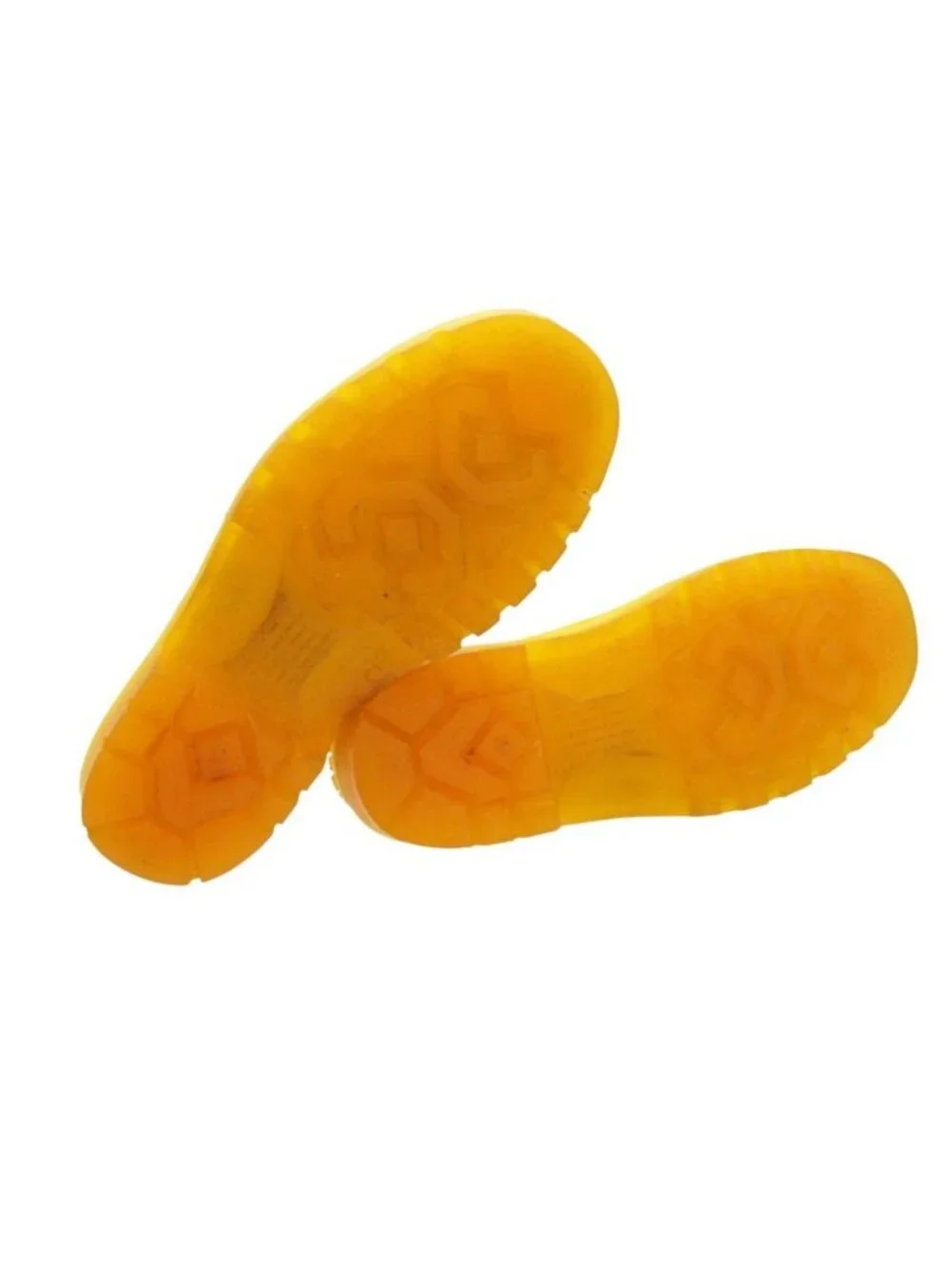 Chanel Sandals Back Logo Rubber Clog Shoes Short Rain Boots Lug Sole Yellow